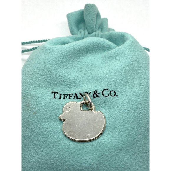 Tiffany & Co Sterling Duck Charm Pendant For Necklace / Bracelet! With Bail